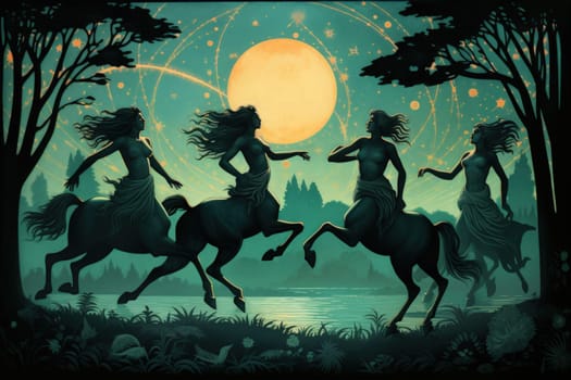 Embark on a mystical journey where elusive centaurs, with their ethereal grace, gallop through moonlit meadows.