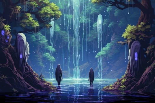 Delve into the realm of fantasy and witness the mesmerizing presence of elusive water elementals.