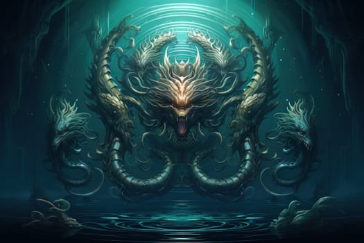 Immerse yourself in the depths of the fantastical with this captivating illustration by a professional visual artist.