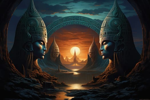 Delve into a realm of mystery and intrigue, where enigmatic sphinxes reign as guardians of ancient secrets.