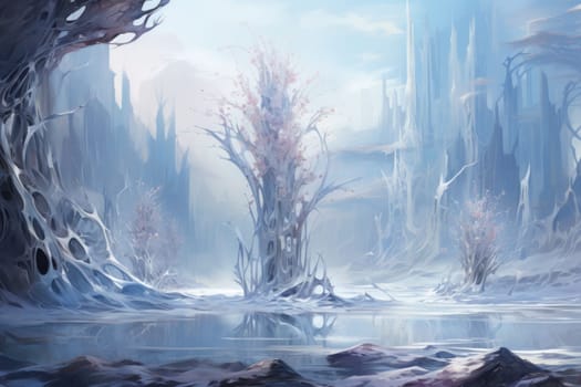 Immerse yourself in the enchanting world of fantasy and witness the elegance of the frost faeries.