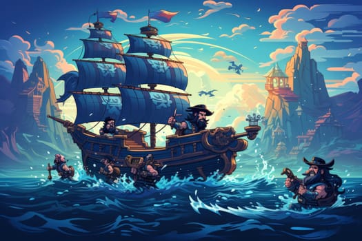 Set sail on a thrilling adventure where daring pirate captains navigate through enchanted seas.