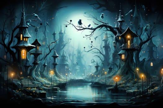 Immerse yourself in the enchanting realm of fantasy with this captivating illustration by a professional visual artist.