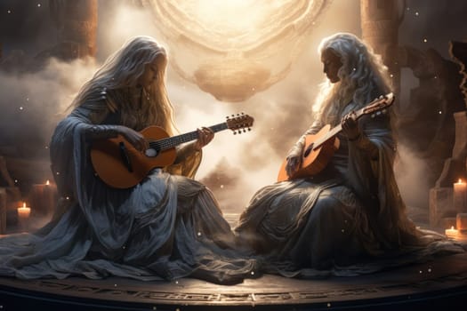 In the realm of fantasy, celestial harpists are ethereal beings whose music transcends the mortal plane and reaches the celestial realms.