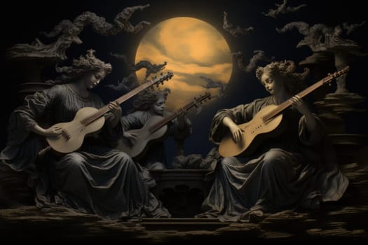 In the realm of fantasy, celestial harpists are ethereal beings whose music transcends the mortal plane and reaches the celestial realms.