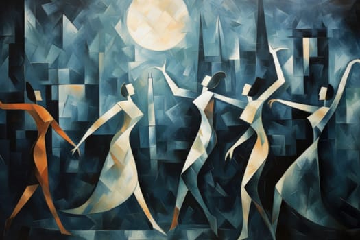 In the realm of fantasy, graceful moonlit dancers captivate with their ethereal movements, perfectly synchronized with the celestial rhythms.