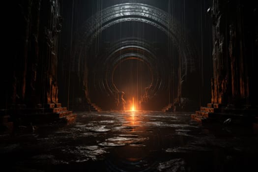 Hidden amidst the ethereal landscapes of fantasy, enigmatic shadow gates stand as enigmatic thresholds to realms concealed in obscurity.