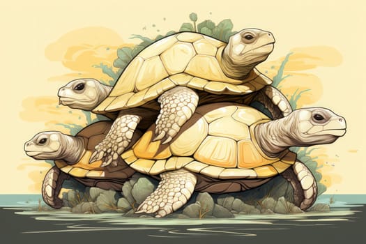Embark on an extraordinary journey through the realm of fantasy and encounter the majestic ancient sea turtles.