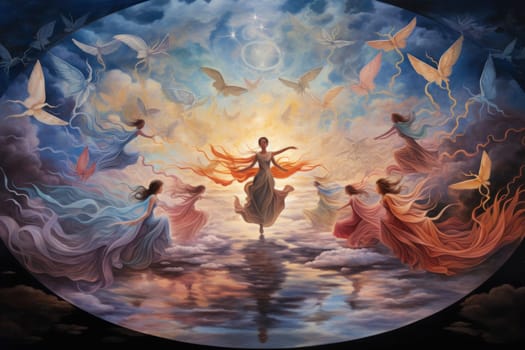 Immerse yourself in the enchanting world of fantasy as you witness the ethereal dance of graceful sylphs, ethereal beings of air and wind.