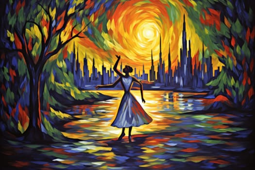 In the realm of fantasy, graceful moonlit dancers captivate with their ethereal movements, perfectly synchronized with the celestial rhythms.