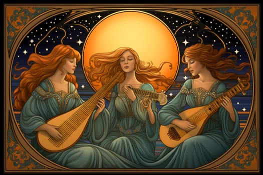 In the realm of fantasy, celestial harpists are ethereal beings whose music transcends the mortal plane and reaches the celestial realms.
