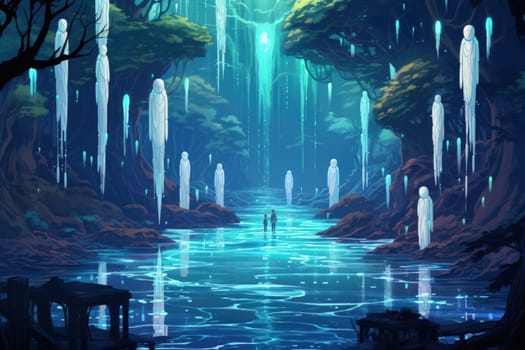 Delve into the realm of fantasy and witness the mesmerizing presence of elusive water elementals.