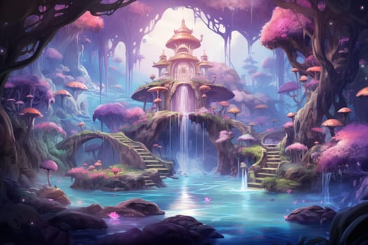 In the realm of fantasy, there are mystical and enchanting song fountains that bring harmony to the world around them.