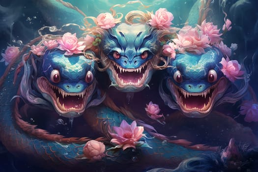 Immerse yourself in the depths of the fantastical with this captivating illustration by a professional visual artist.
