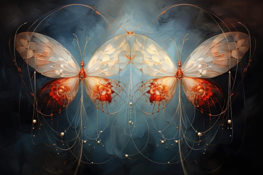 Immerse yourself in the magical realm of fantasy with this enchanting illustration of gossamer-winged dreamcatchers.