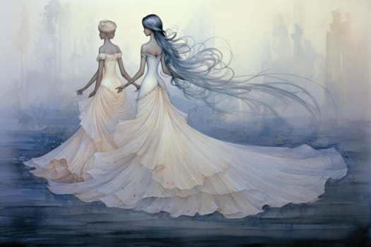 Imagine a mystical world where ethereal mermaids gracefully swim with flowing sapphire tails, enchanting all who gaze upon their mesmerizing beauty.
