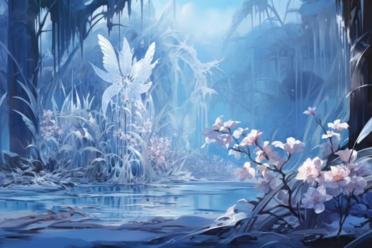 Immerse yourself in the enchanting world of fantasy and witness the elegance of the frost faeries.