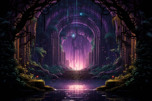 Hidden amidst the ethereal landscapes of fantasy, enigmatic shadow gates stand as enigmatic thresholds to realms concealed in obscurity.