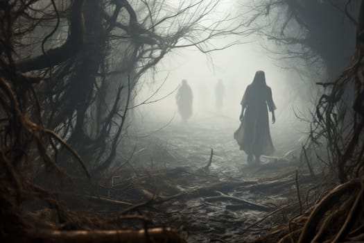 In the realm of fantasy, elusive mist walkers roam, their ethereal forms blending seamlessly with the swirling mists.
