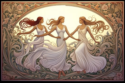 Immerse yourself in the enchanting world of fantasy as you witness the ethereal dance of graceful sylphs, ethereal beings of air and wind.
