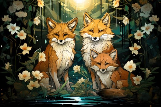 Enter the enchanting realm of the curious spirit foxes, mystical creatures that possess the ability to effortlessly traverse between the ethereal spirit world and the tangible physical realm.