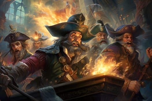 Set sail on a thrilling adventure where daring pirate captains navigate through enchanted seas.