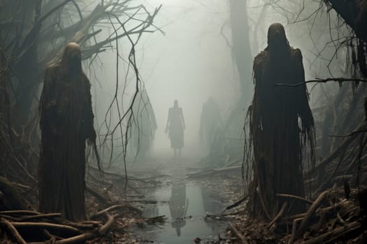 In the realm of fantasy, elusive mist walkers roam, their ethereal forms blending seamlessly with the swirling mists.