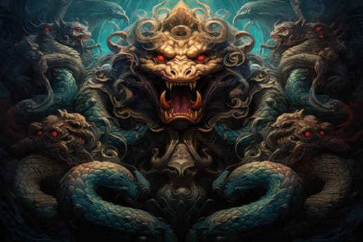 Immerse yourself in the depths of the fantastical with this captivating illustration by a professional visual artist.