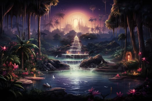 In the realm of fantasy, there are mystical and enchanting song fountains that bring harmony to the world around them.