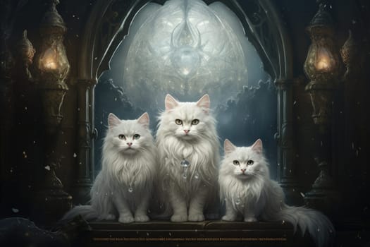 In the depths of fantasy, bewitching moonstone cats prowl. Their sleek forms, adorned with luminescent moonstone markings, captivate all who dare to meet their gaze.