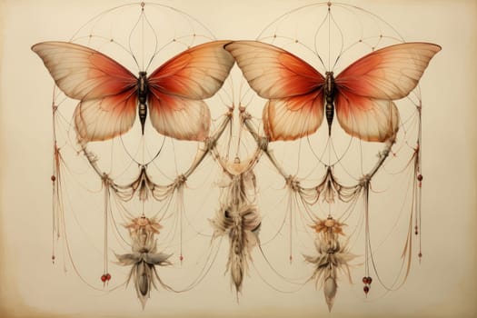 Immerse yourself in the magical realm of fantasy with this enchanting illustration of gossamer-winged dreamcatchers.