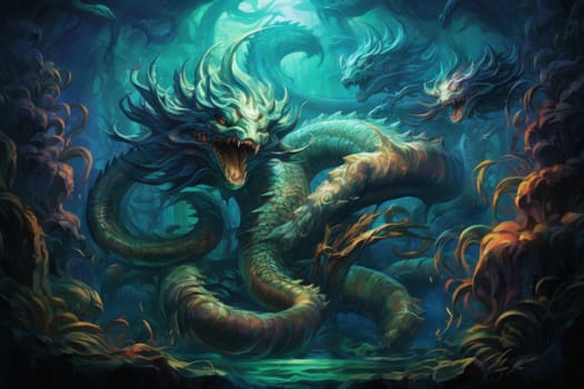 Immerse yourself in the depths of the fantastical with this captivating illustration by a professional visual artist.