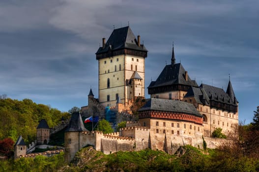 Karlstejn large gothic castle from 1348