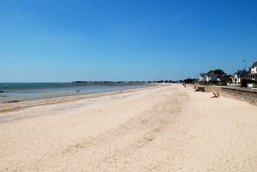 On the sandy beach