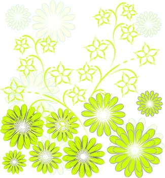green floral wallpaper