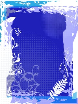 Floral Card Blue