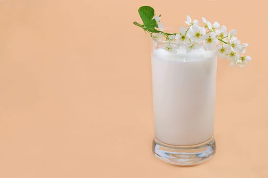 A glass of milk