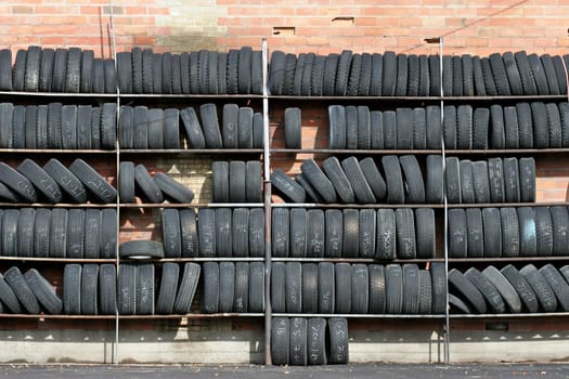 wall of tires