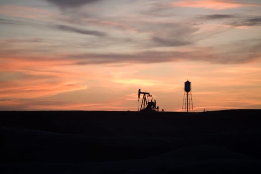 pumpjack sunset