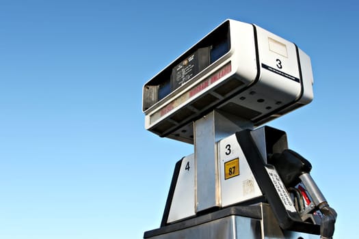 gas pump closeup