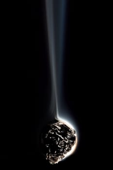 cigarette tip over black
