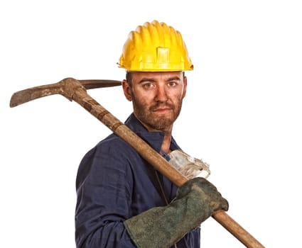 miner isolated on white