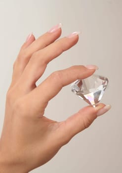 Hand with gemstone