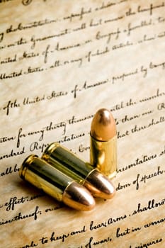 bullets on U.S. constitution