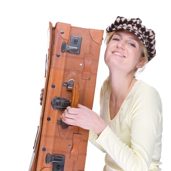Woman with a suitcase