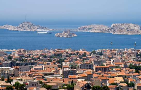 View of Marseille and its islands