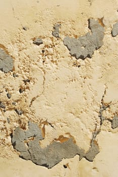 Yellow wall peeling