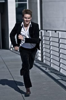 Young Corporate Man Running