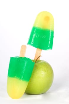 Apple with ice cream