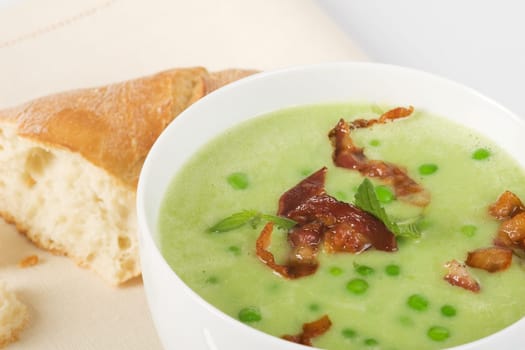 Peas and bacon